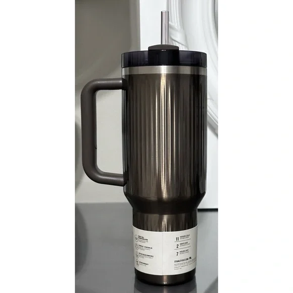 Stanley Quencher H2.0 Fluted Tumbler 40oz, GUNMETAL SHINE
